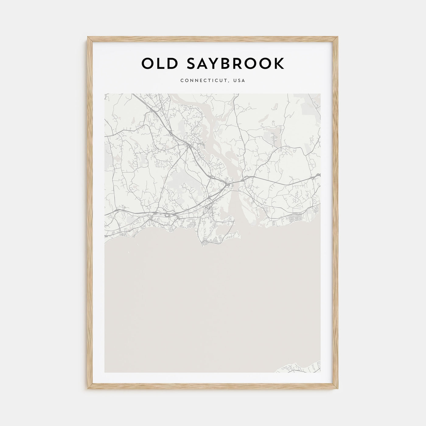 Old Saybrook Map Portrait Poster