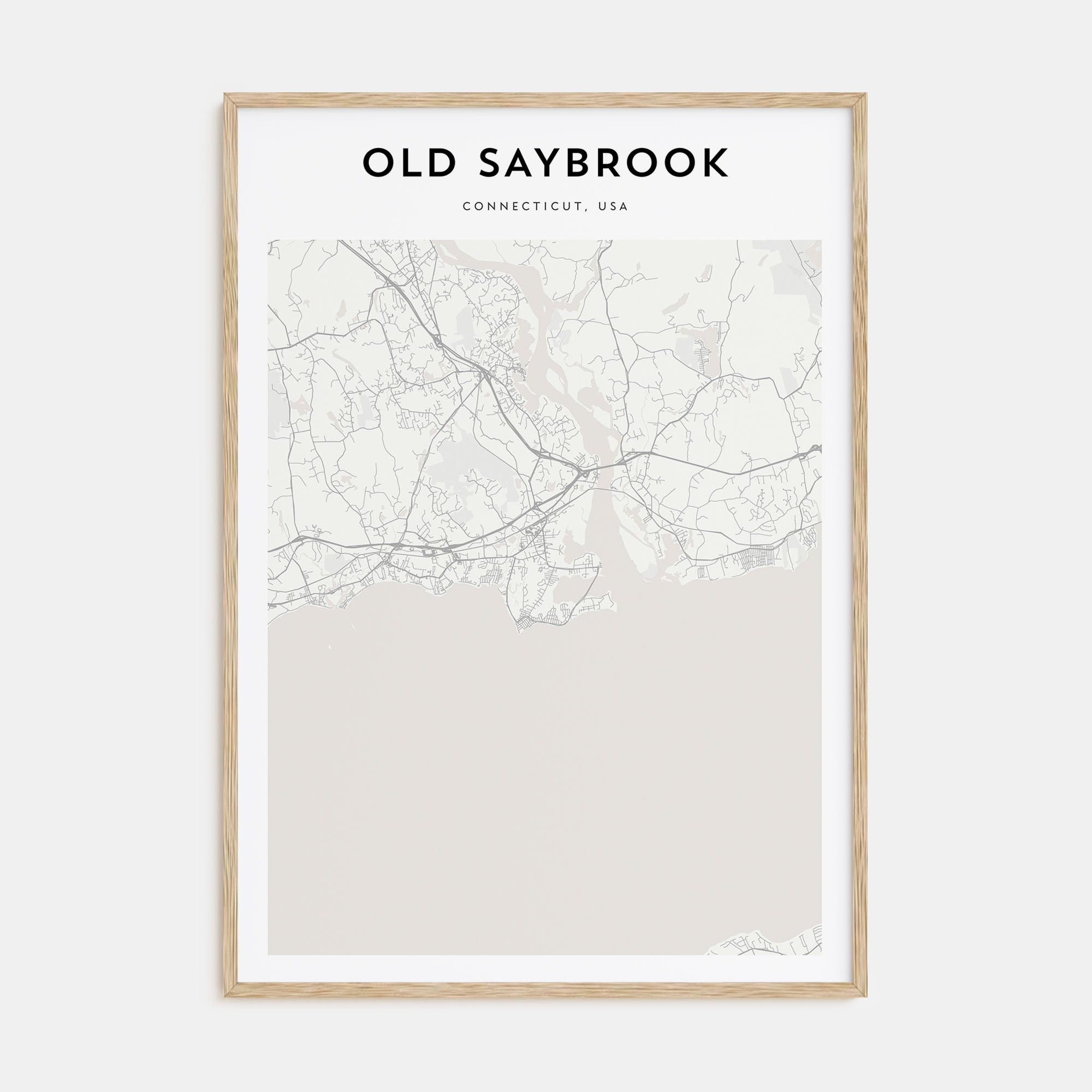 Old Saybrook Map Portrait Poster