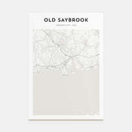 Old Saybrook Map Portrait Poster