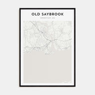 Old Saybrook Map Portrait Poster