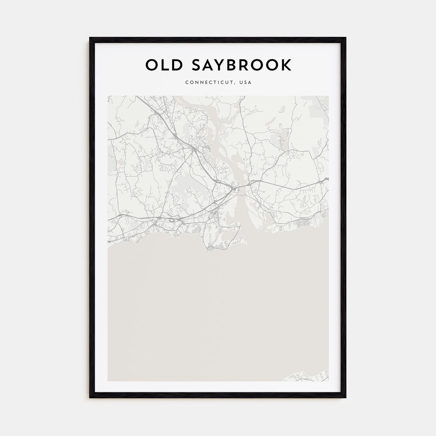 Old Saybrook Map Portrait Poster