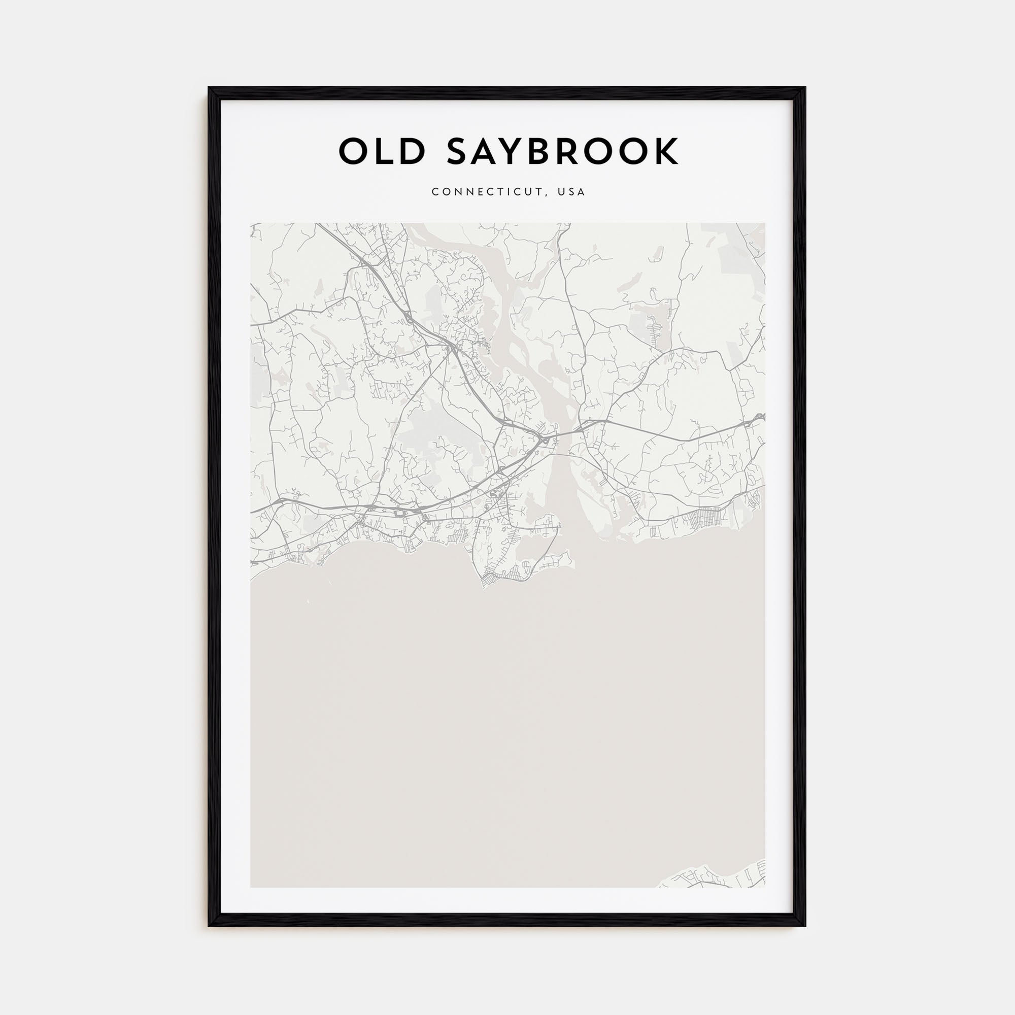 Old Saybrook Map Portrait Poster