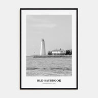Old Saybrook Portrait B&W Poster