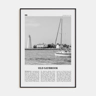 Old Saybrook Travel B&W Poster