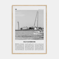 Old Saybrook Travel B&W Poster