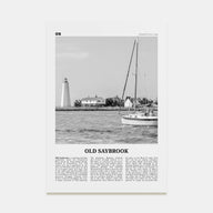 Old Saybrook Travel B&W Poster