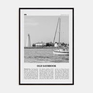 Old Saybrook Travel B&W Poster