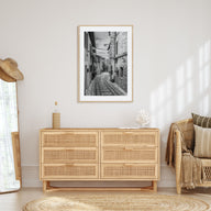 Old Town in Italy Photo B&W Poster