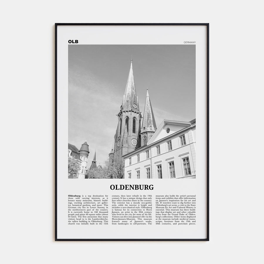 Oldenburg Travel B&W Poster