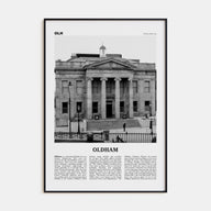 Oldham Travel B&W Poster