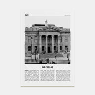Oldham Travel B&W Poster