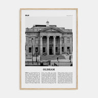 Oldham Travel B&W Poster