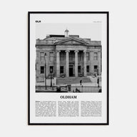 Oldham Travel B&W Poster