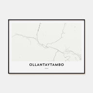 Ollantaytambo Map Landscape Poster