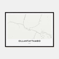 Ollantaytambo Map Landscape Poster