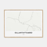 Ollantaytambo Map Landscape Poster