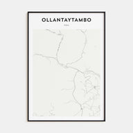 Ollantaytambo Map Portrait Poster