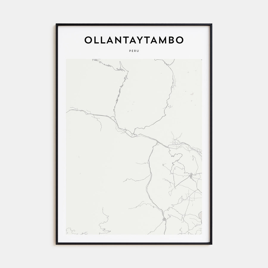 Ollantaytambo Map Portrait Poster