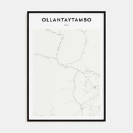 Ollantaytambo Map Portrait Poster