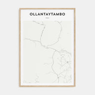 Ollantaytambo Map Portrait Poster