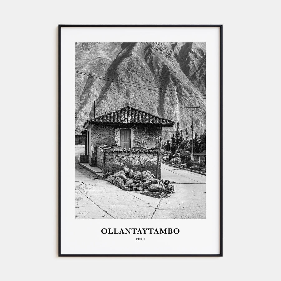 Ollantaytambo Portrait B&W Poster