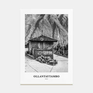 Ollantaytambo Portrait B&W Poster