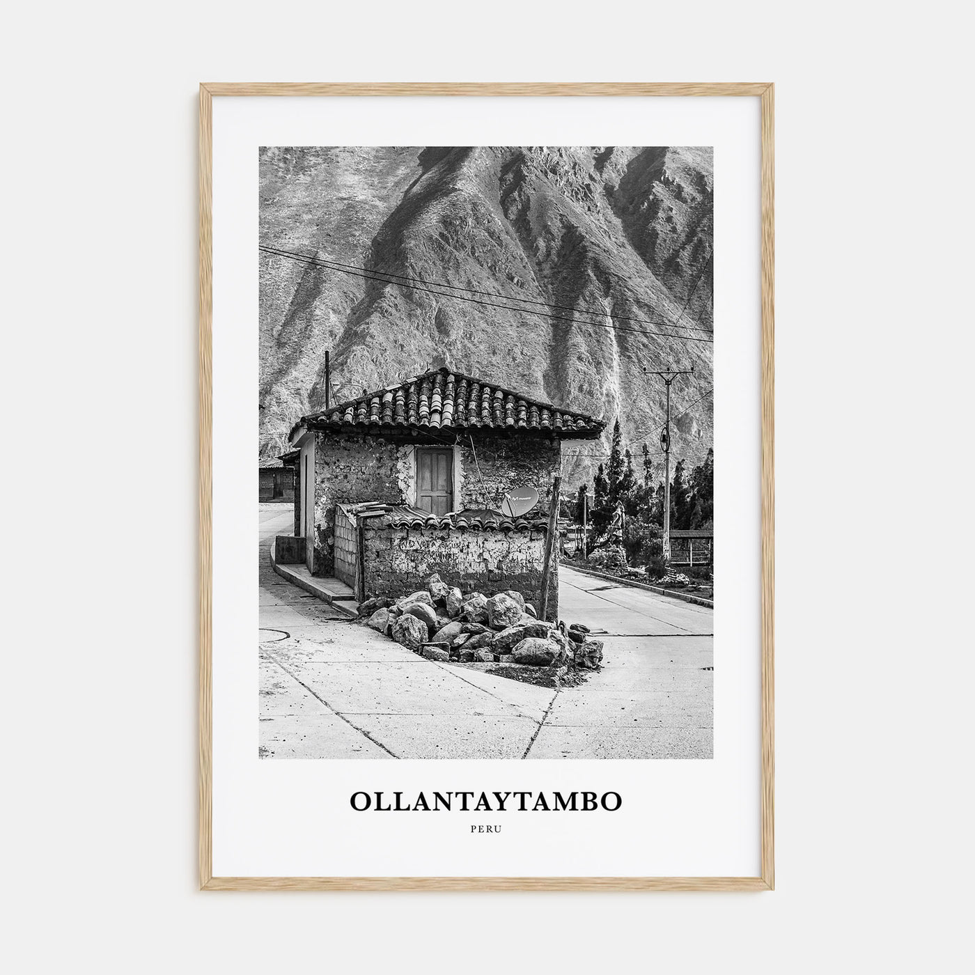 Ollantaytambo Portrait B&W Poster