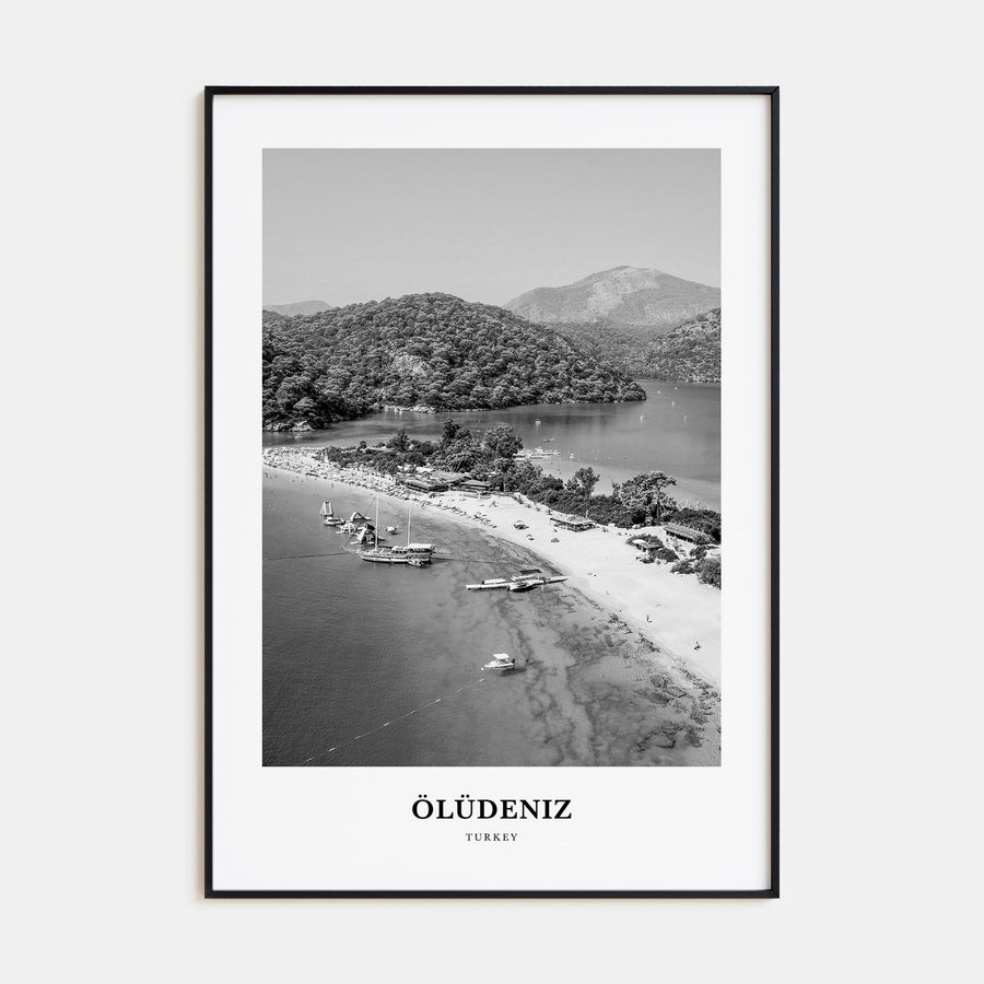 Ölüdeniz Portrait B&W Poster