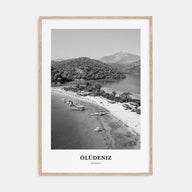 Ölüdeniz Portrait B&W Poster