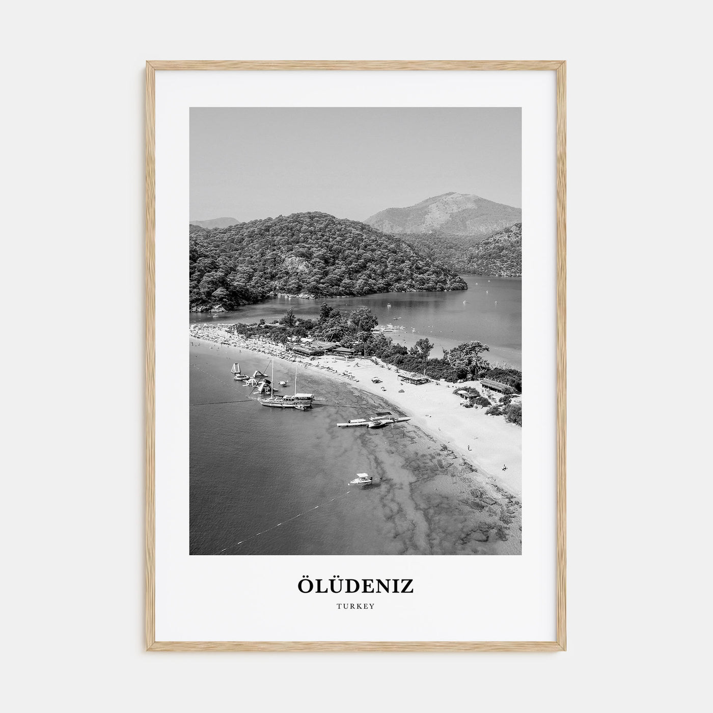 Ölüdeniz Portrait B&W Poster