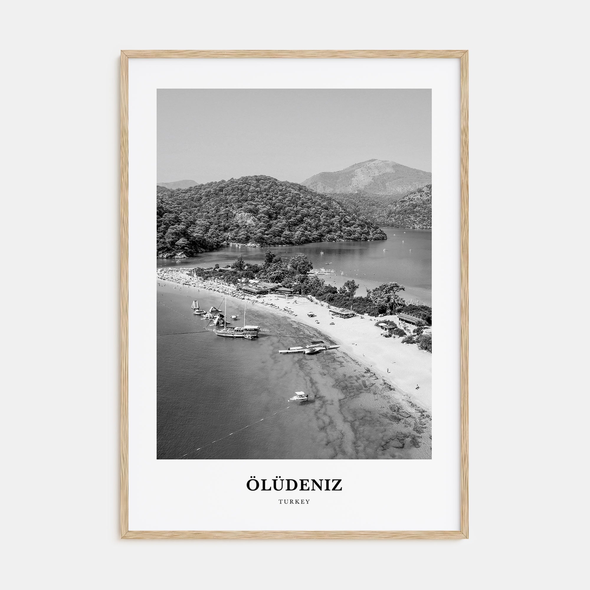 Ölüdeniz Portrait B&W Poster
