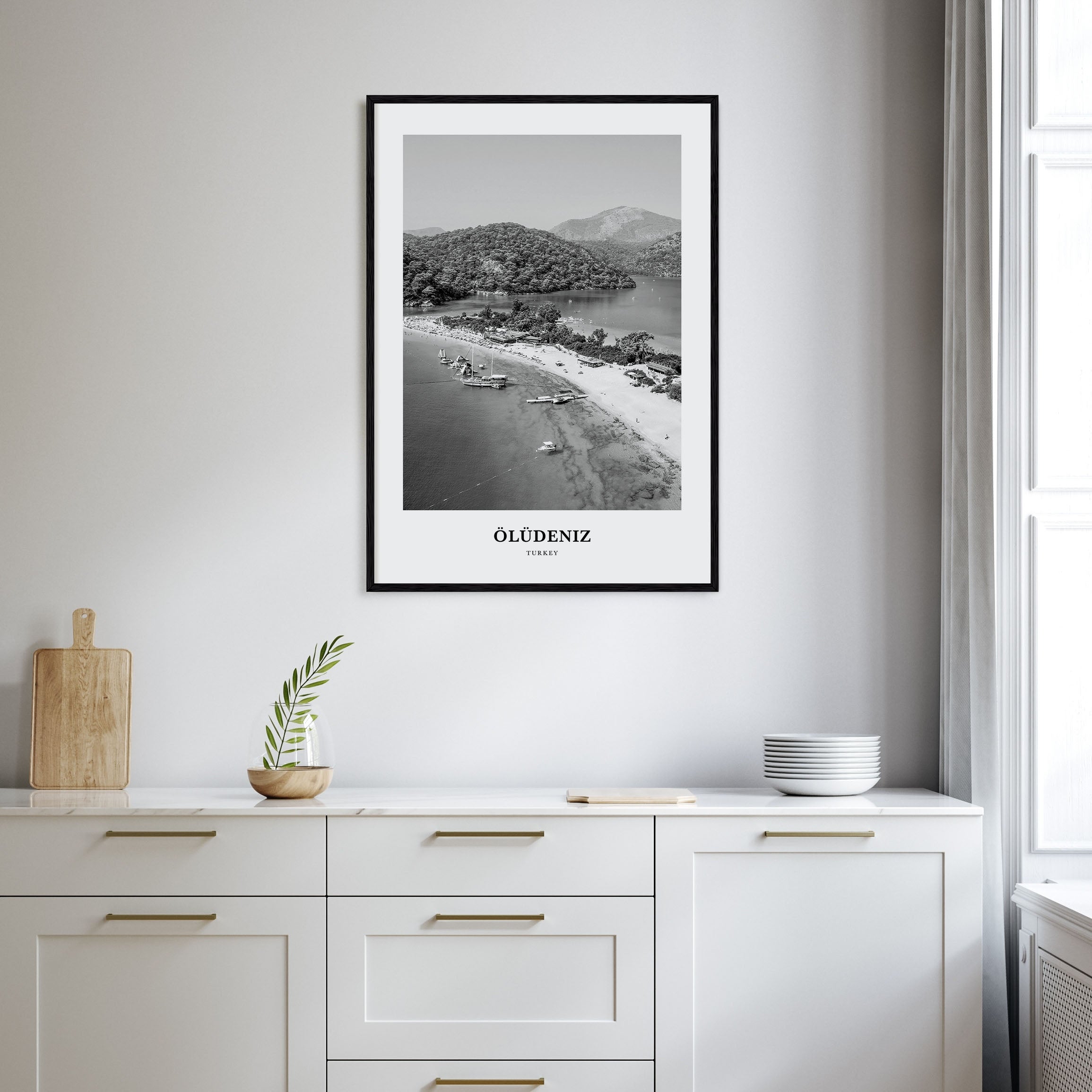 Ölüdeniz Portrait B&W Poster