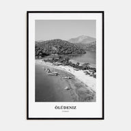 Ölüdeniz Portrait B&W Poster
