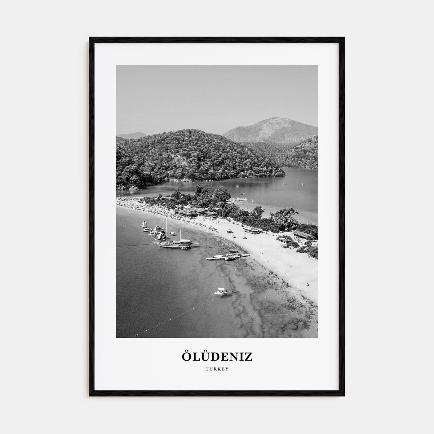 Ölüdeniz Portrait B&W Poster