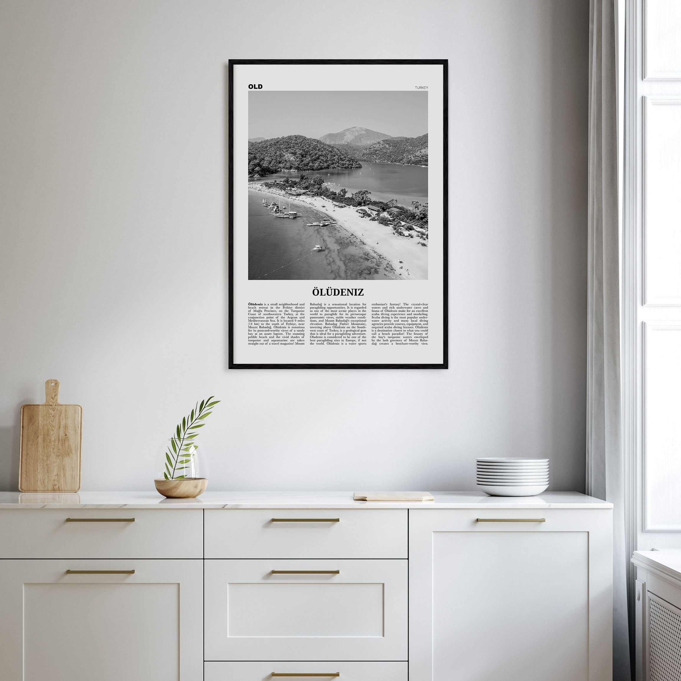 Ölüdeniz Travel B&W Poster