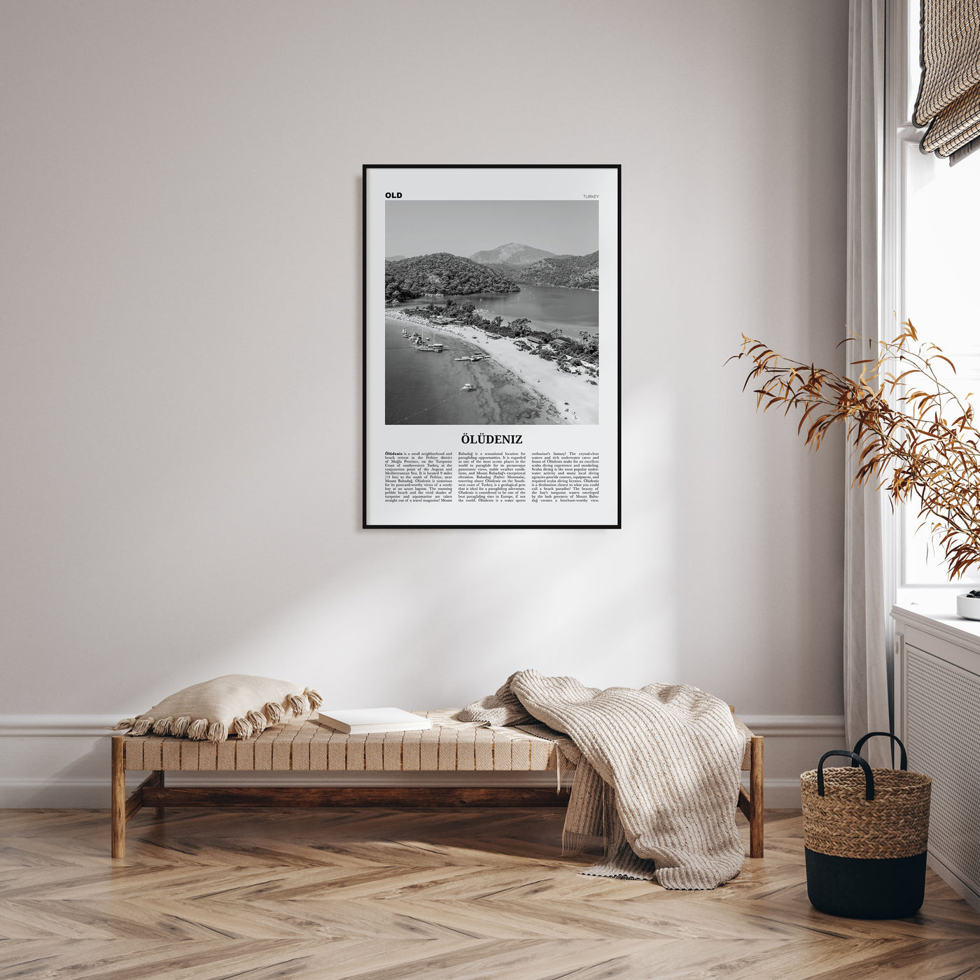 Ölüdeniz Travel B&W Poster