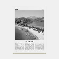 Ölüdeniz Travel B&W Poster