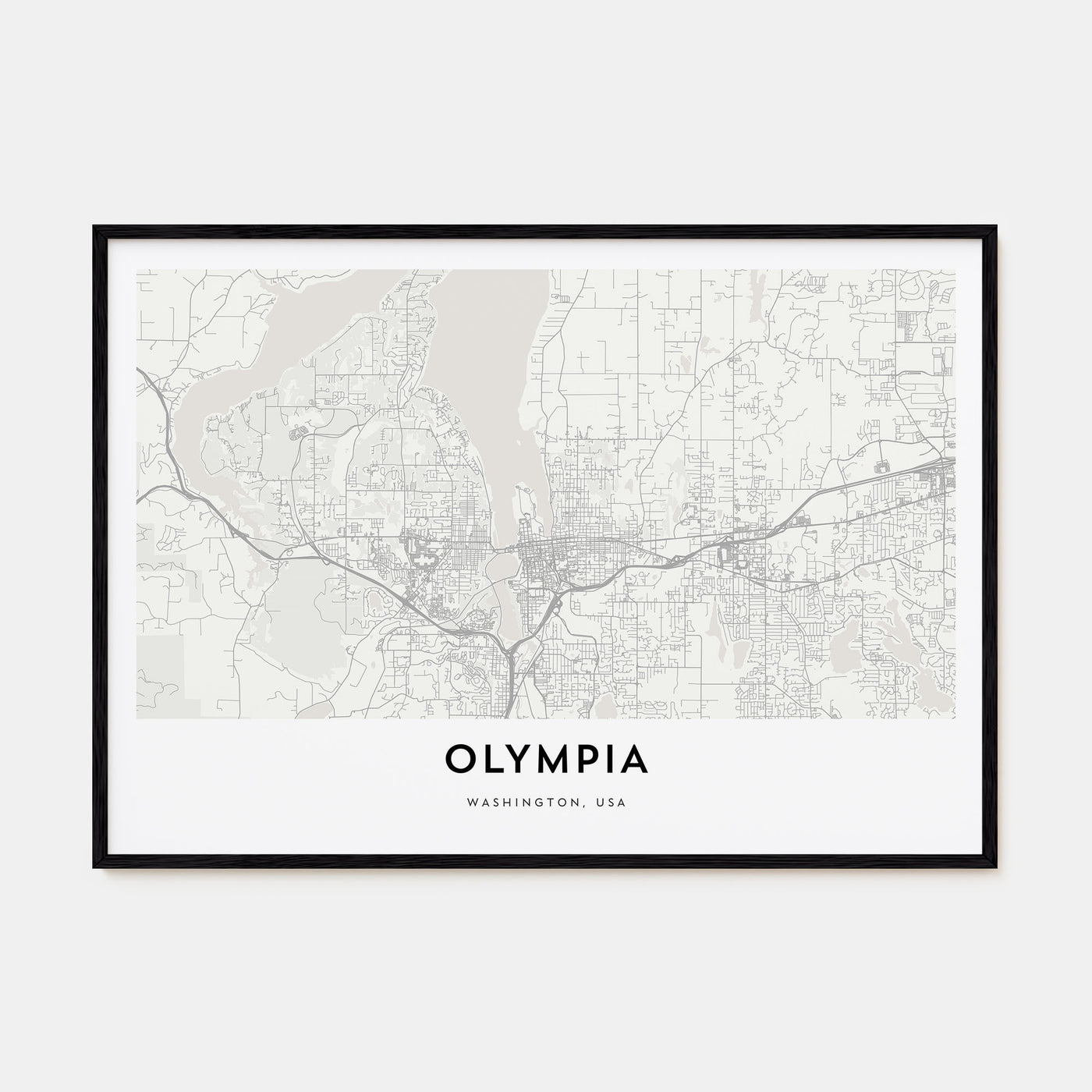 Olympia Map Landscape Poster