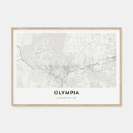Olympia Map Landscape Poster