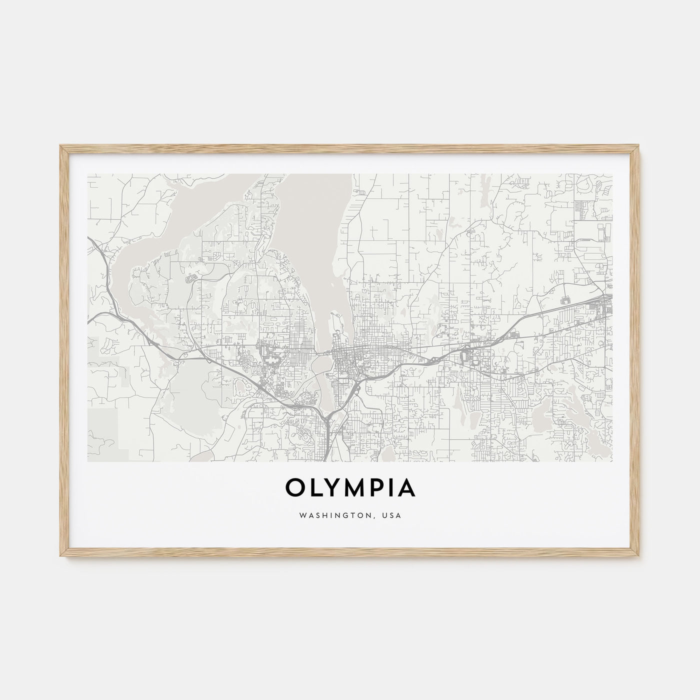 Olympia Map Landscape Poster