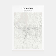 Olympia Map Portrait Poster