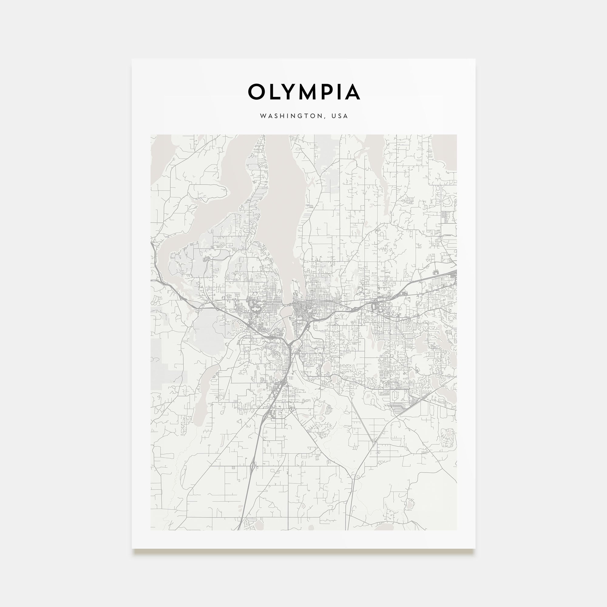Olympia Map Portrait Poster
