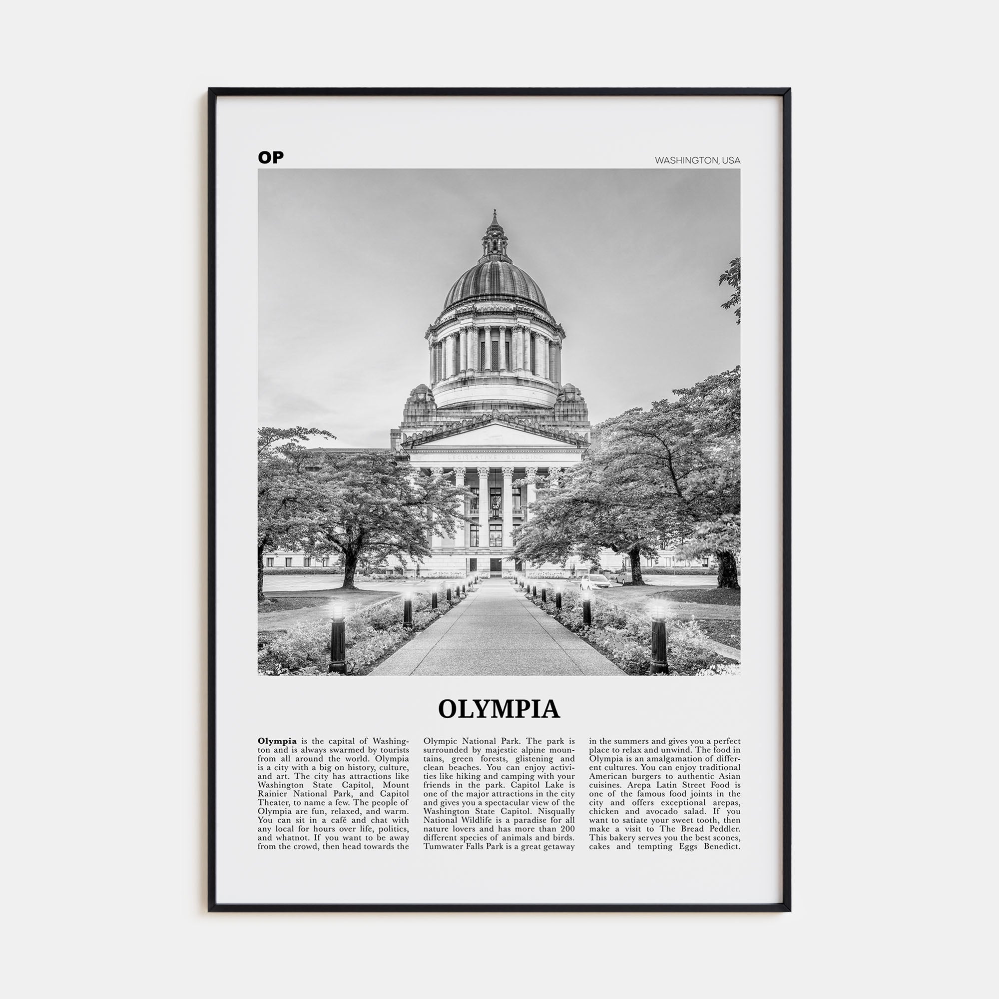 Olympia Travel B&W No 1 Poster