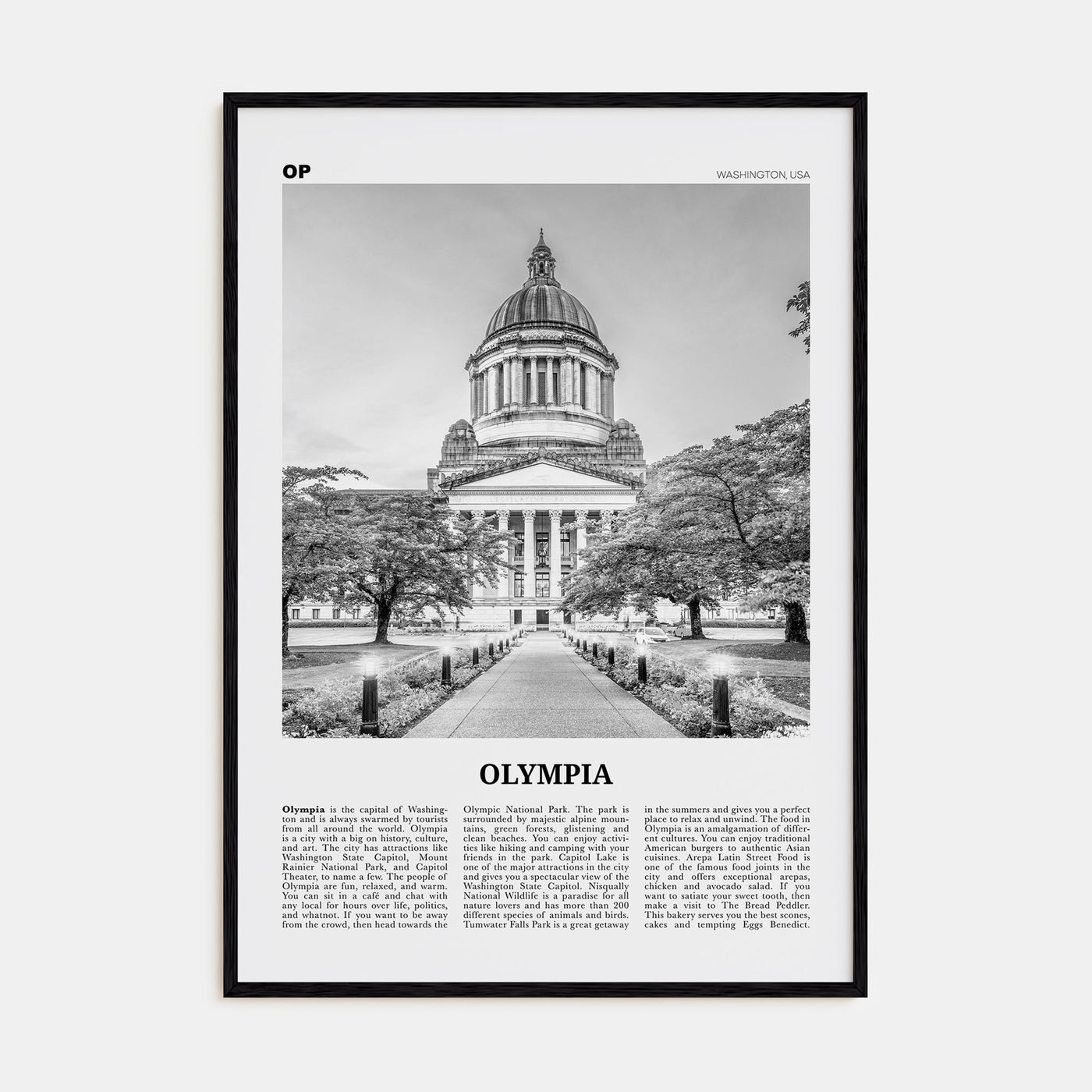 Olympia Travel B&W No 1 Poster