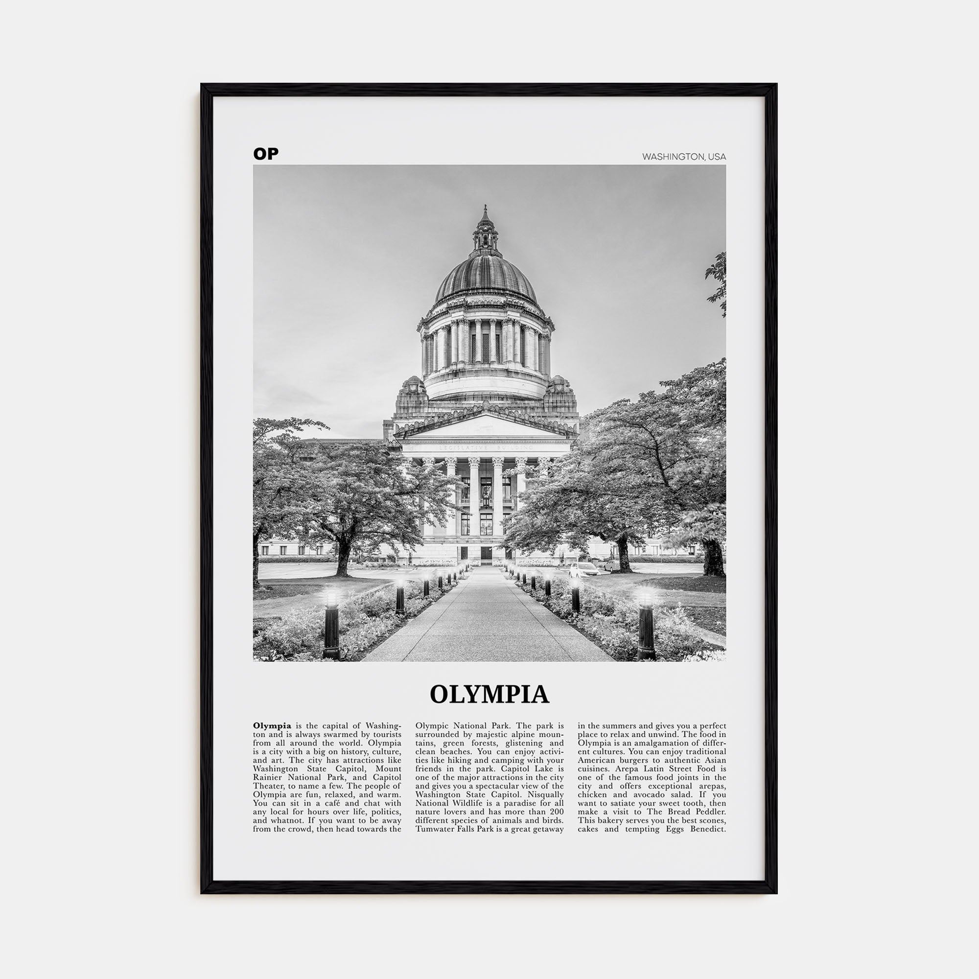 Olympia Travel B&W No 1 Poster
