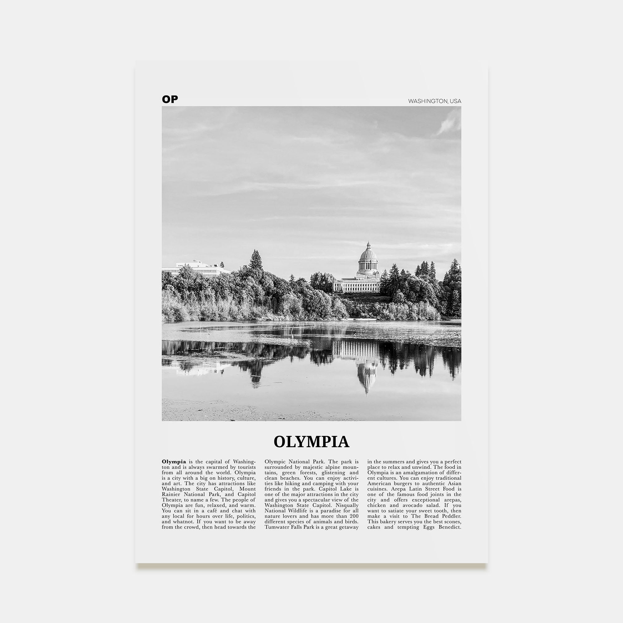 Olympia Travel B&W No 2 Poster