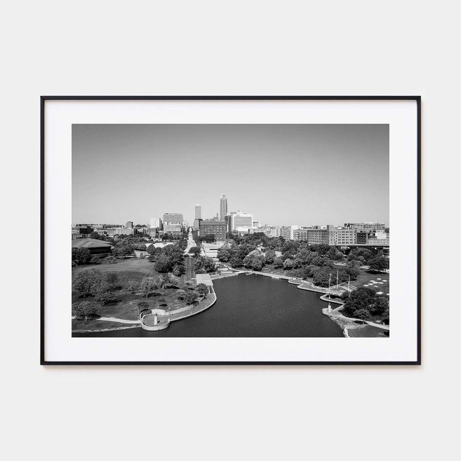 Omaha Landscape B&W Poster