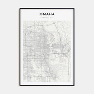 Omaha Map Portrait Poster