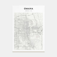 Omaha Map Portrait Poster