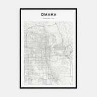 Omaha Map Portrait Poster
